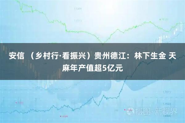 安信 （乡村行·看振兴）贵州德江：林下生金 天麻年产值超5亿元